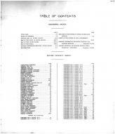 Table of Contents, Divide County 1915